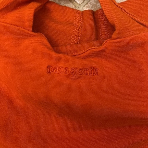 Patagonia deep orange and blue chevron tribal print cami tank with built in bra - Picture 6 of 8